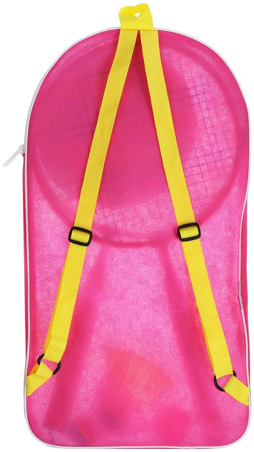 Набор для бадминтона «Милашка»: 2 ракетки 44 см + 2 волан + мяч, в чехле, цвет розовый