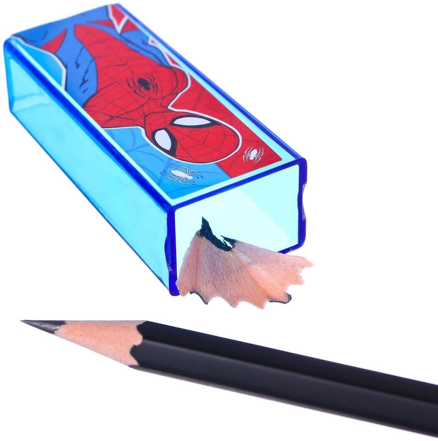 Точилка пластиковая прямоугольная, Человек-паук