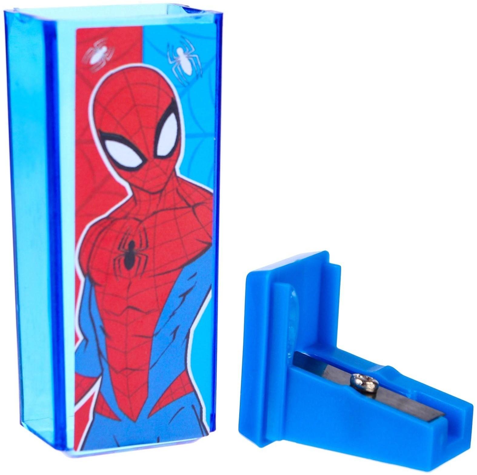 Точилка пластиковая прямоугольная, Человек-паук