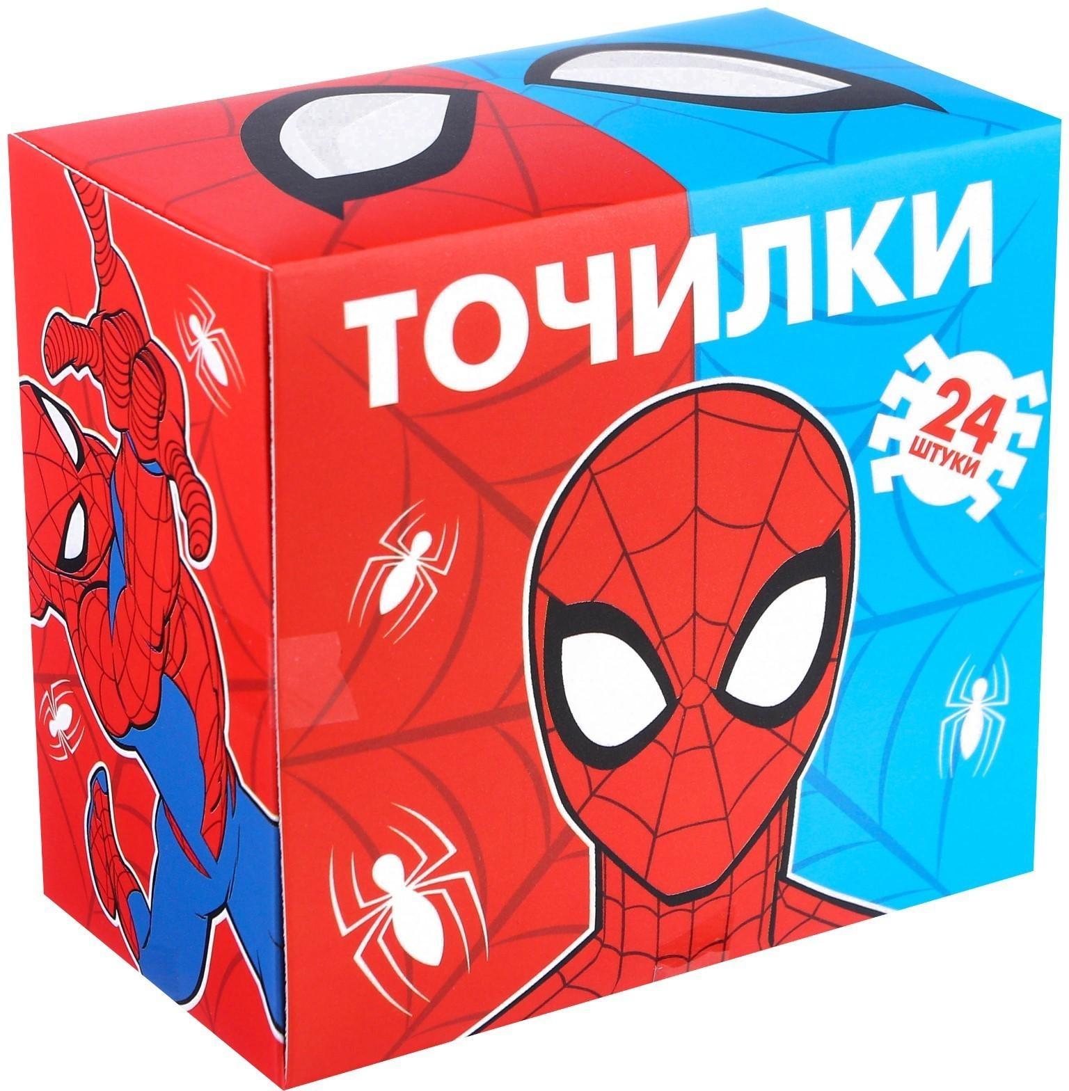 Точилка пластиковая прямоугольная, Человек-паук