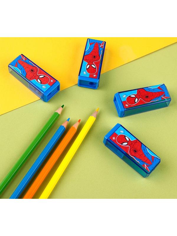 Точилка пластиковая прямоугольная, Человек-паук