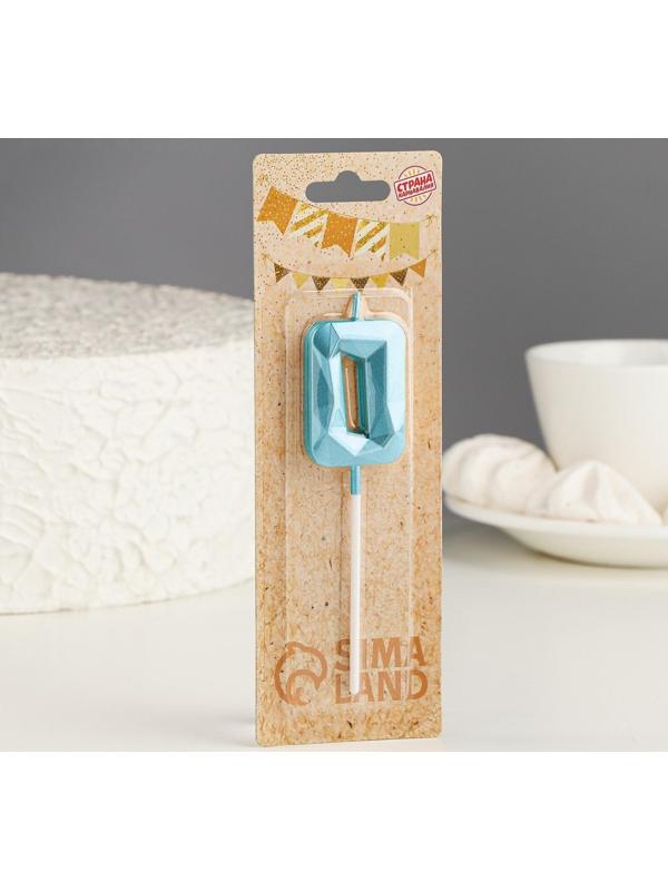 Свеча в торт на шпажке «Алмаз», цифра 