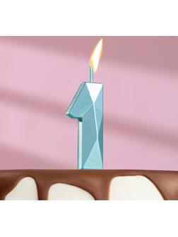 Свеча в торт на шпажке «Алмаз», цифра 