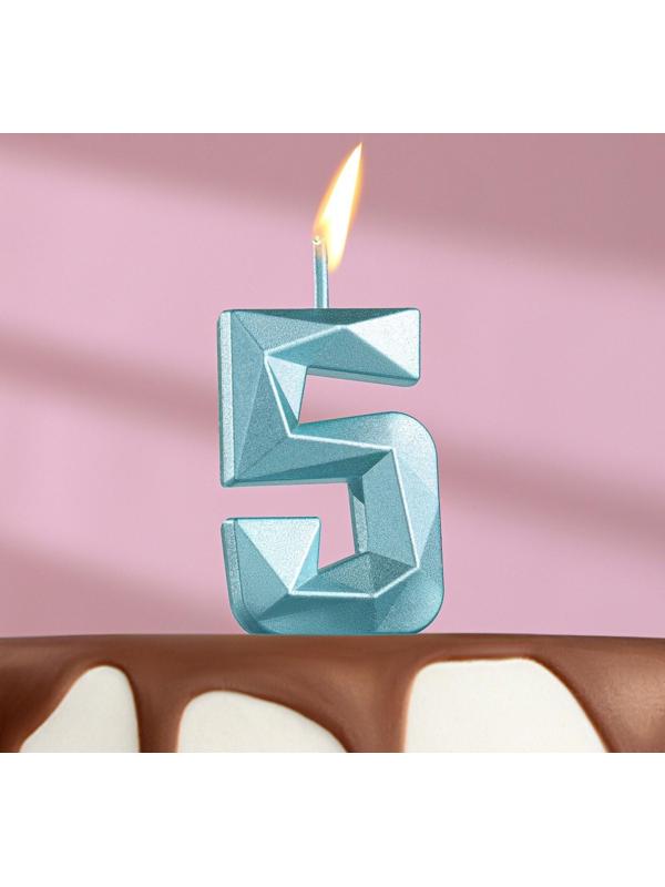 Свеча в торт на шпажке «Алмаз», цифра 