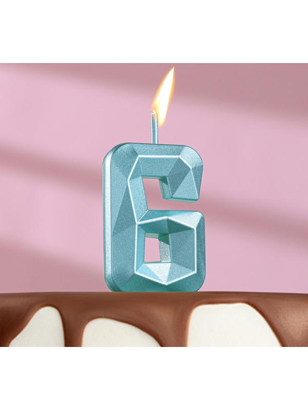 Свеча в торт на шпажке «Алмаз», цифра 