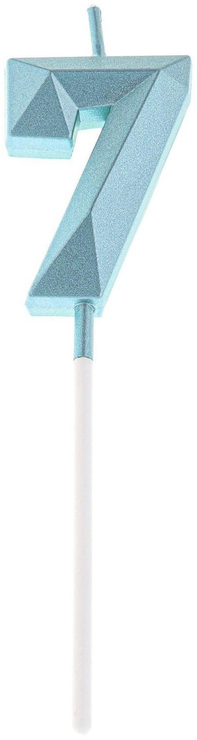 Свеча в торт на шпажке «Алмаз», цифра 