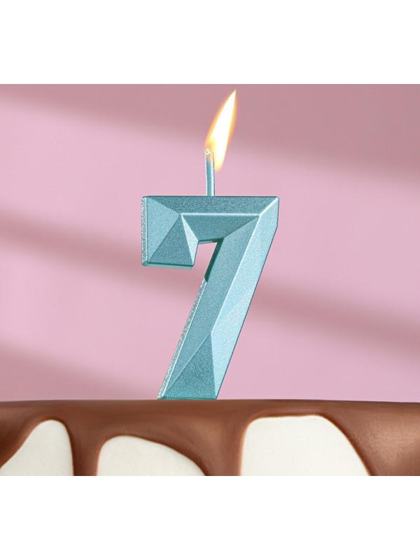 Свеча в торт на шпажке «Алмаз», цифра 