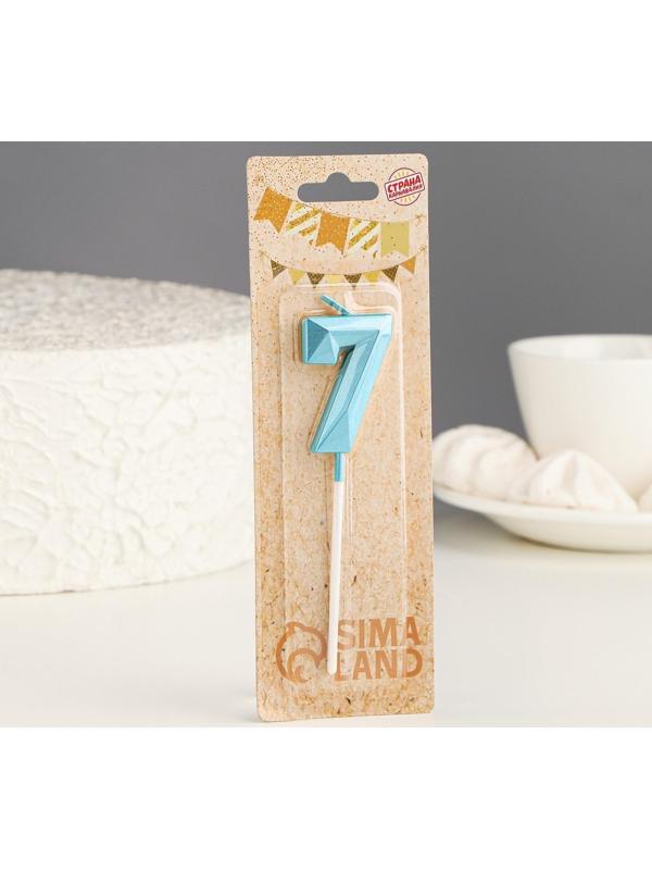 Свеча в торт на шпажке «Алмаз», цифра 