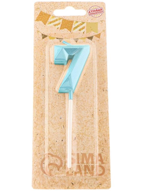 Свеча в торт на шпажке «Алмаз», цифра 