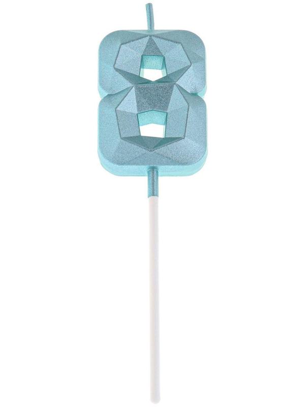 Свеча в торт на шпажке «Алмаз», цифра 