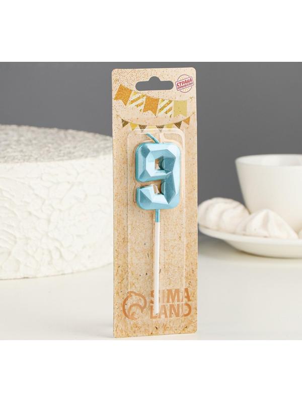 Свеча в торт на шпажке «Алмаз», цифра 