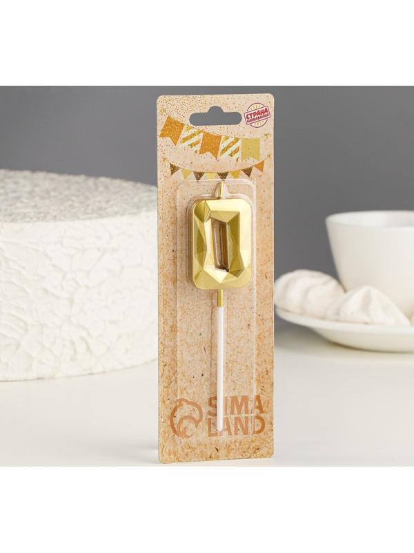 Свеча в торт на шпажке «Алмаз», цифра 