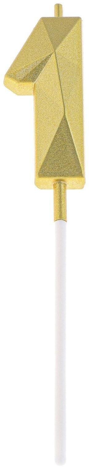 Свеча в торт на шпажке «Алмаз», цифра 