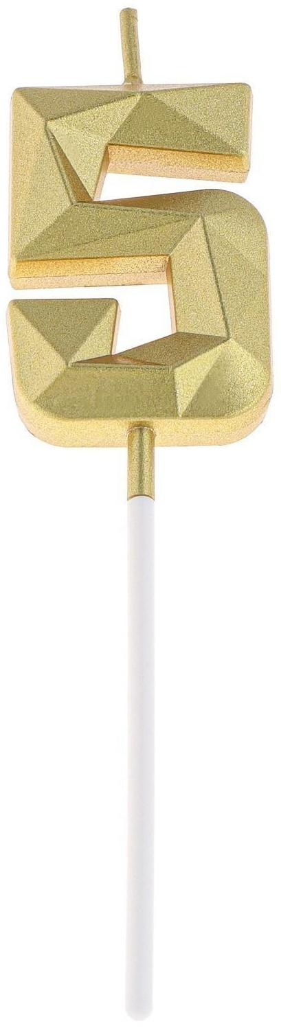 Свеча в торт на шпажке «Алмаз», цифра 