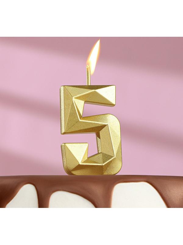 Свеча в торт на шпажке «Алмаз», цифра 