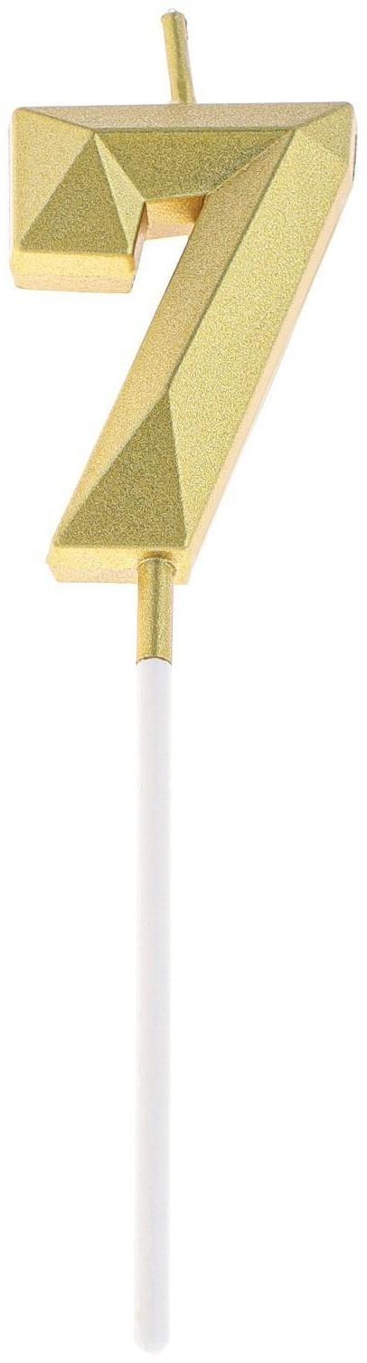 Свеча в торт на шпажке «Алмаз», цифра 