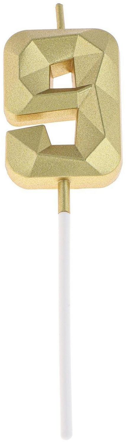 Свеча в торт на шпажке «Алмаз», цифра 