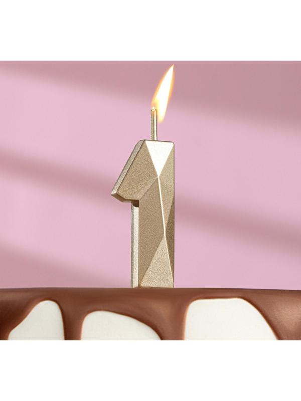 Свеча в торт на шпажке «Алмаз», цифра 
