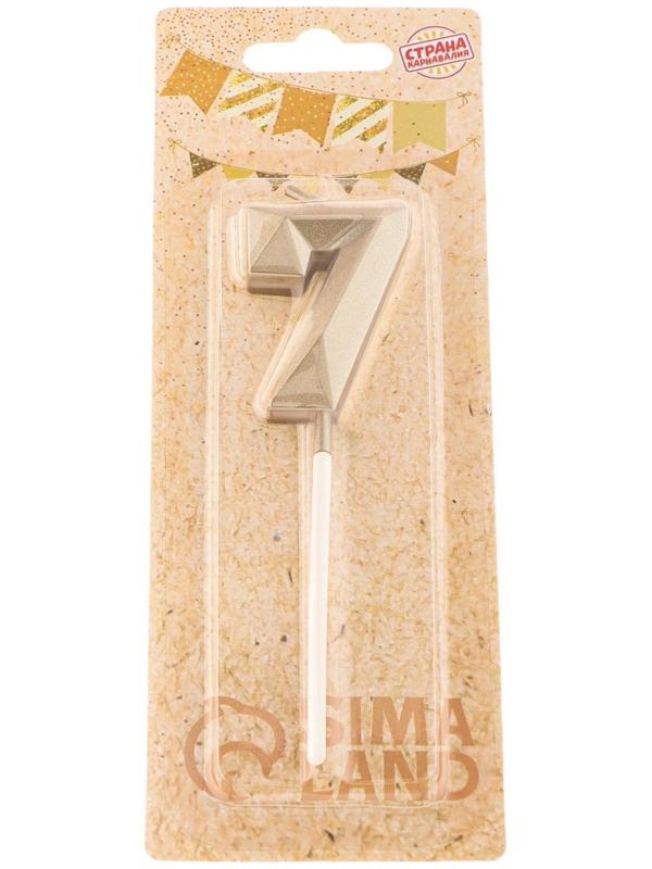 Свеча в торт на шпажке «Алмаз», цифра 