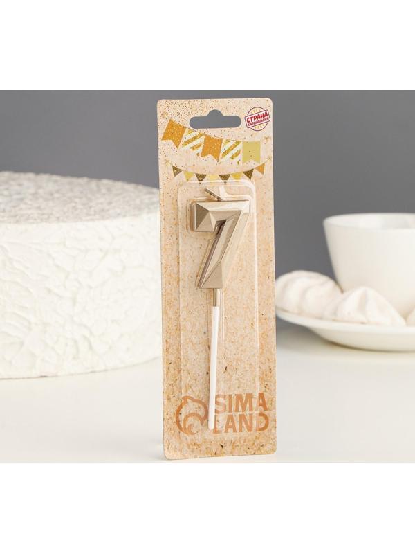 Свеча в торт на шпажке «Алмаз», цифра 