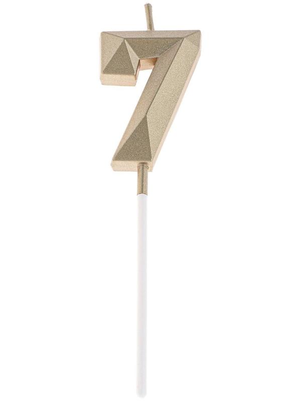 Свеча в торт на шпажке «Алмаз», цифра 