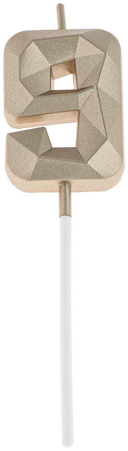 Свеча в торт на шпажке «Алмаз», цифра 