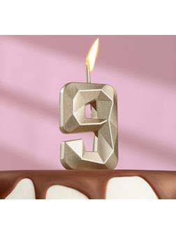 Свеча в торт на шпажке «Алмаз», цифра 