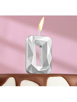 Свеча в торт на шпажке «Алмаз», цифра 