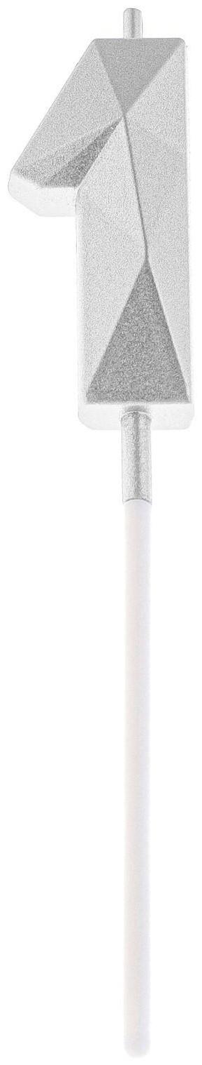 Свеча в торт на шпажке «Алмаз», цифра 