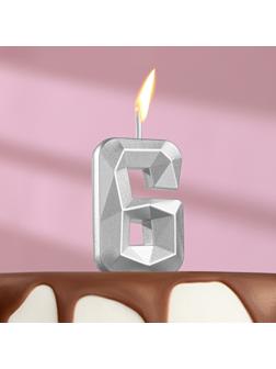 Свеча в торт на шпажке «Алмаз», цифра 
