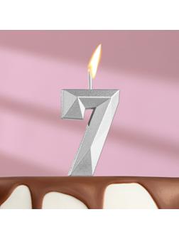 Свеча в торт на шпажке «Алмаз», цифра 