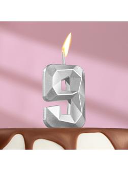 Свеча в торт на шпажке «Алмаз», цифра 