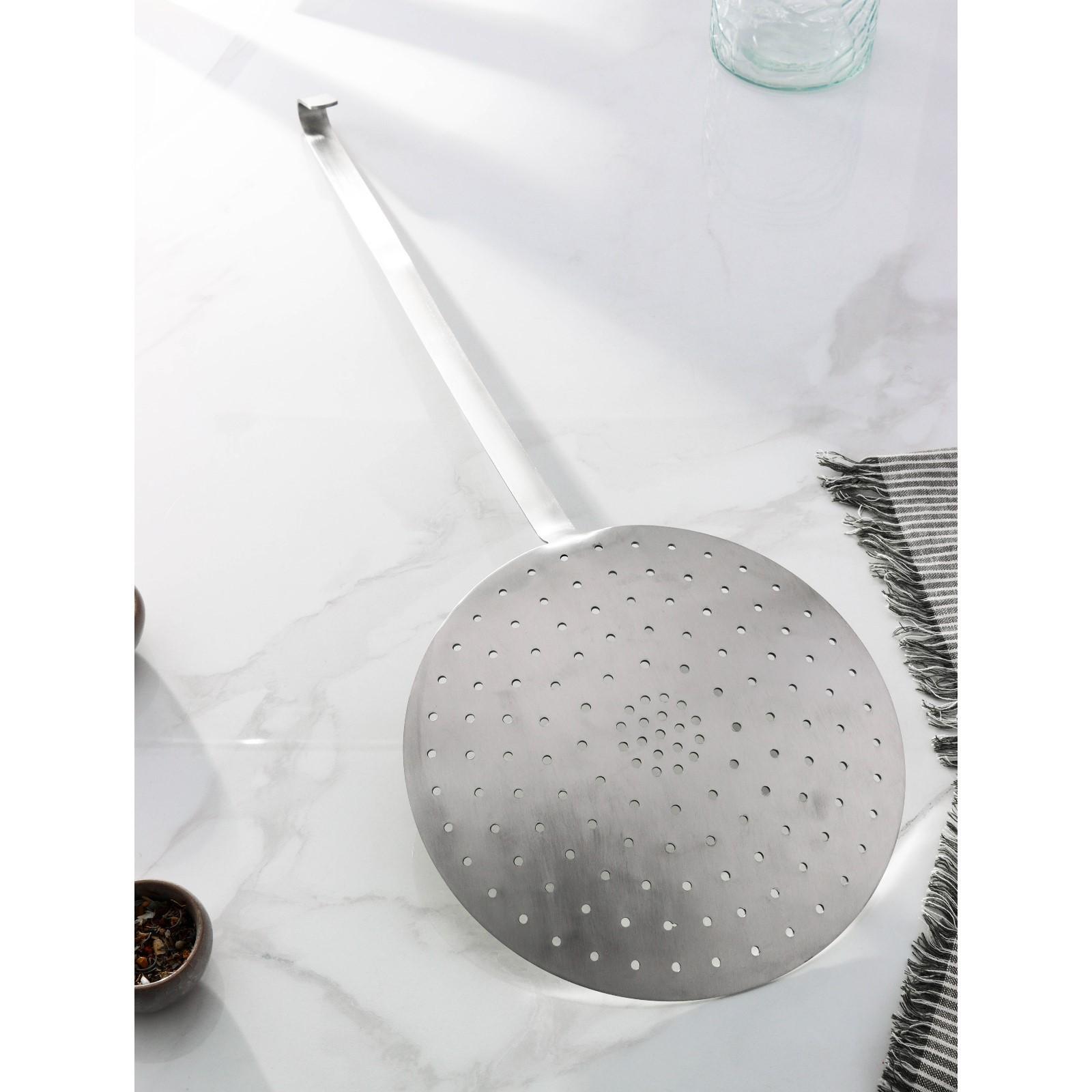 Шумовка цельнотянутая из нержавеющей стали Доляна «Индия», 69×24 см, толщина 3 мм