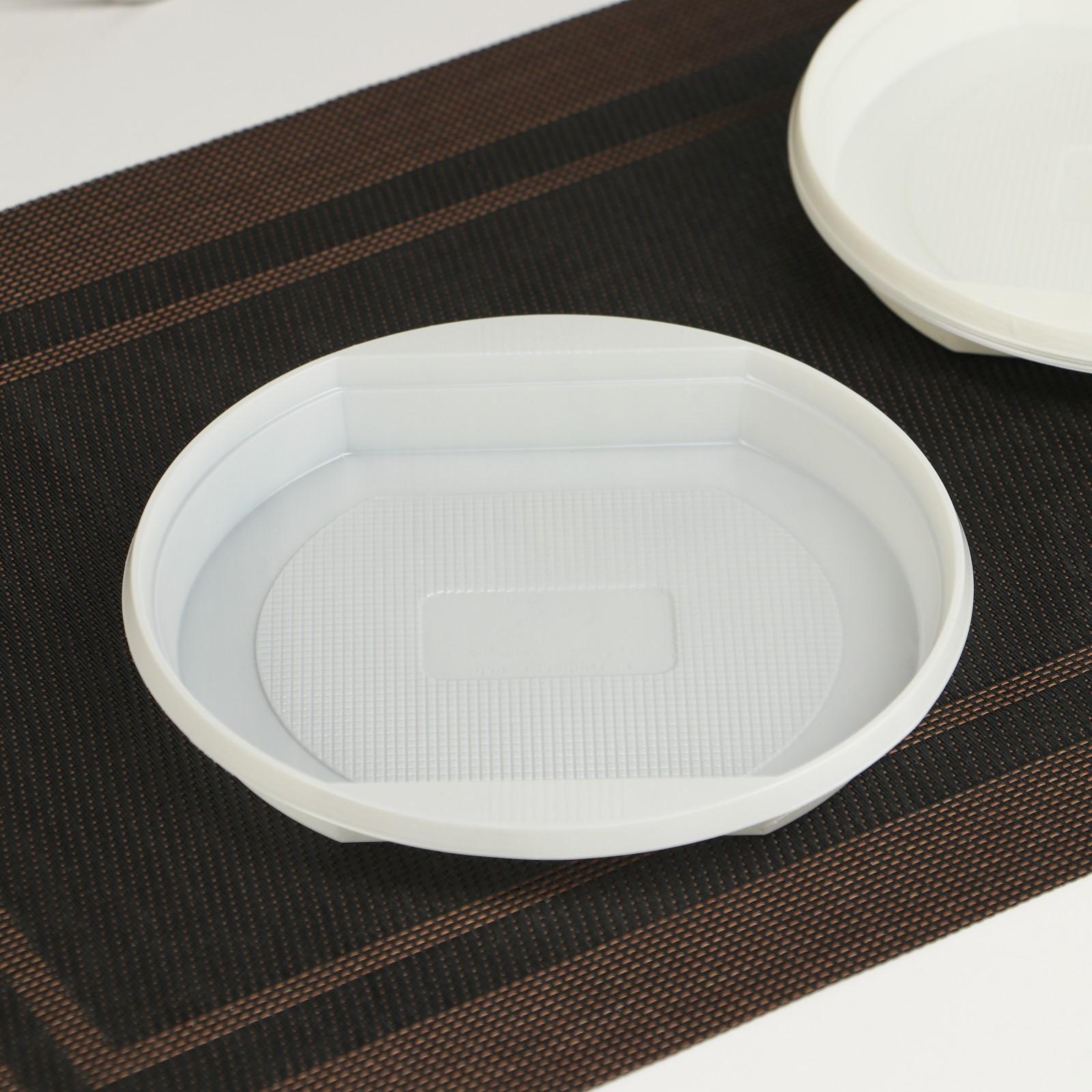 Набор одноразовой посуды на 6 персон «Шашлычный №3», тарелки, стаканы, ножи, вилки, салфетки, зубочистки, цвет белый