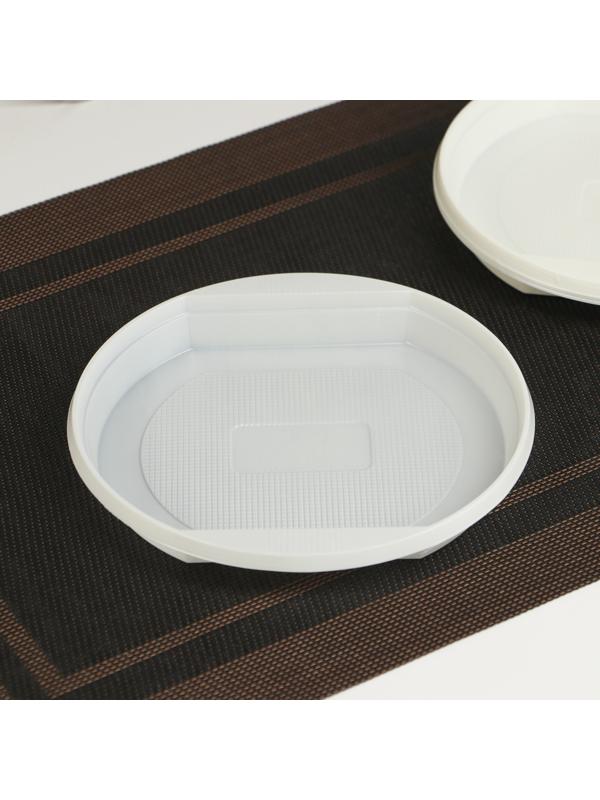 Набор одноразовой посуды на 6 персон «Шашлычный №3», тарелки, стаканы, ножи, вилки, салфетки, зубочистки, цвет белый