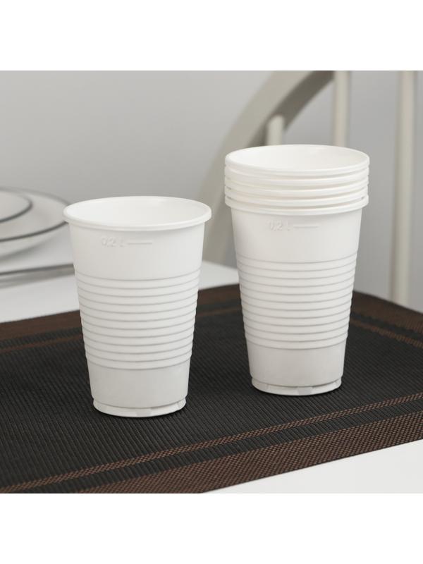 Набор одноразовой посуды на 6 персон «Шашлычный №3», тарелки, стаканы, ножи, вилки, салфетки, зубочистки, цвет белый