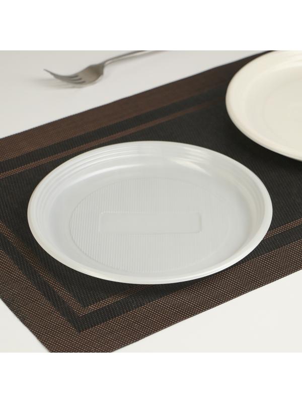 Набор одноразовой посуды на 6 персон «Шашлычный №3», тарелки, стаканы, ножи, вилки, салфетки, зубочистки, цвет белый