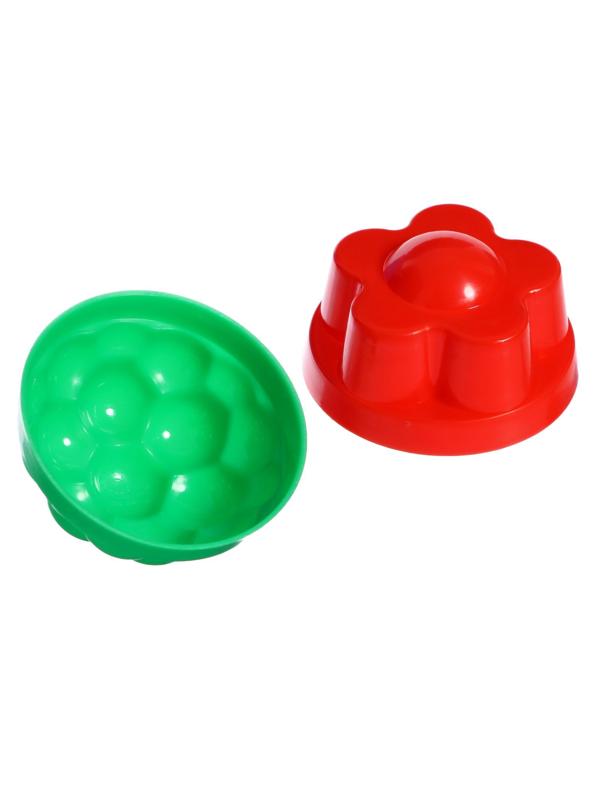 Песочный набор: ведёрко, лопатка, грабельки , 4 формочки