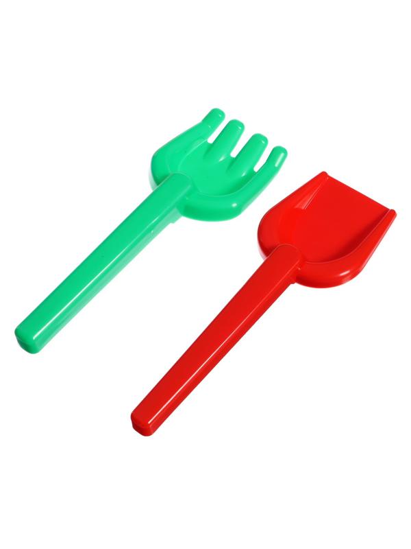 Песочный набор: ведёрко, лопатка, грабельки , 4 формочки