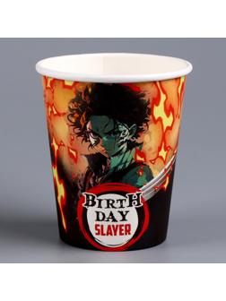 Стакан бумажный Happy Birthday, аниме, 250 мл