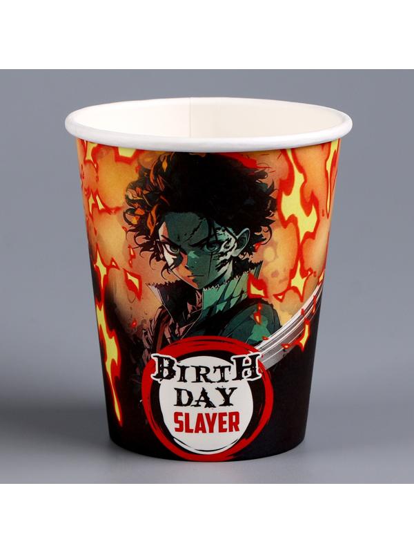 Стакан бумажный Happy Birthday, аниме, 250 мл