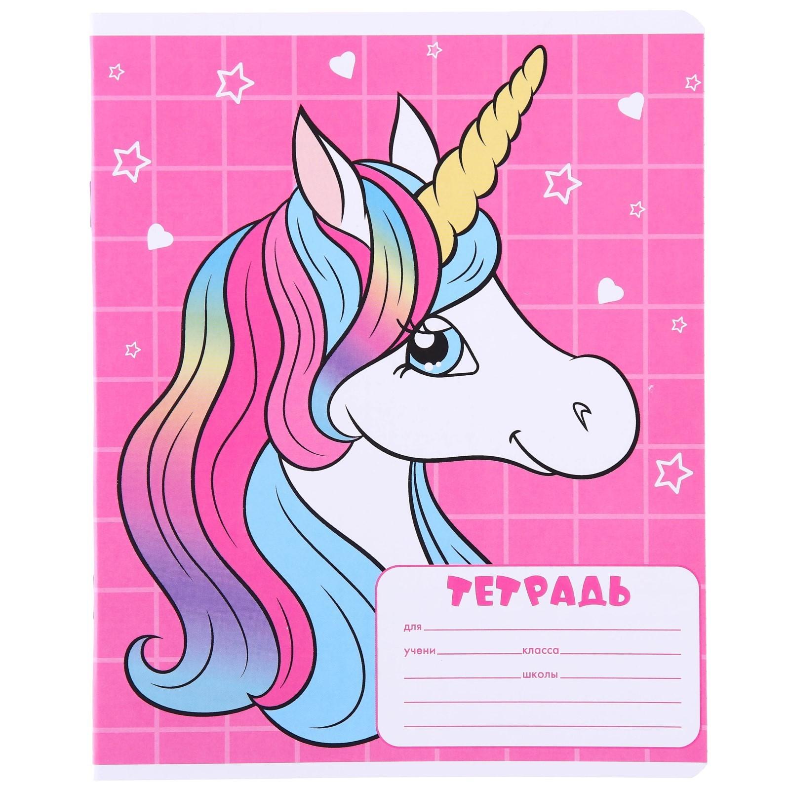 Тетради 12 листов, 5 видов, мелованная бумага, крупная клетка, Минни Маус / Микс 10 шт.