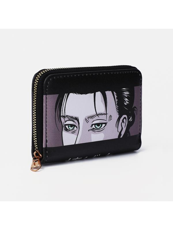 Кошелёк на молнии, цвет чёрный