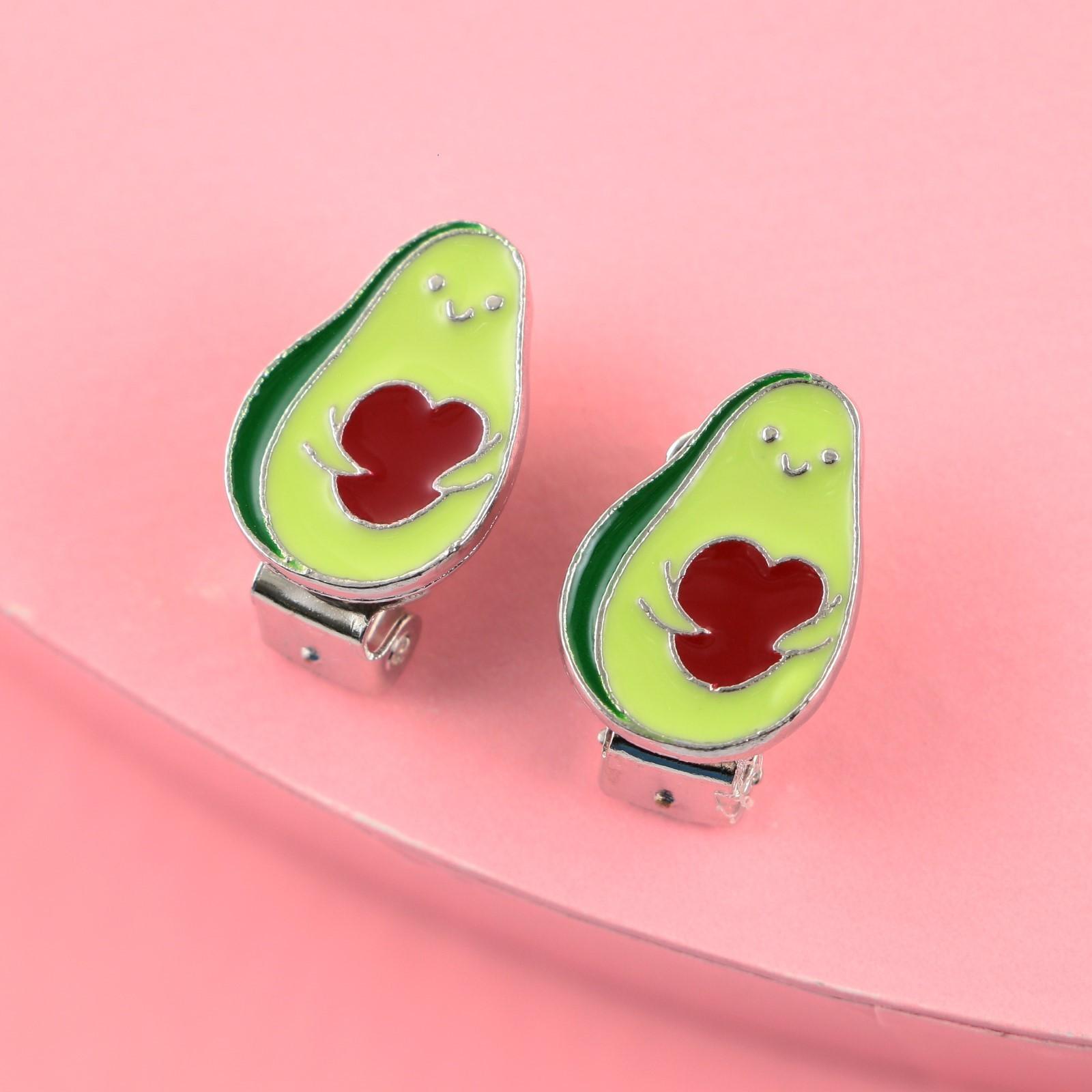 Серьги-клипсы детские «Авакадного настроения»