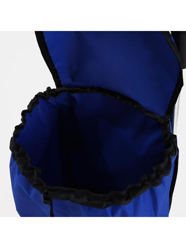 Сумка хозяйственная на тележке, отдел на шнурке, нагрузка до 40 кг, цвет голубой