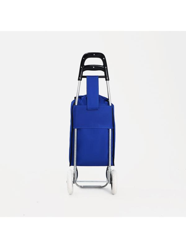 Сумка хозяйственная на тележке, отдел на шнурке, нагрузка до 40 кг, цвет голубой