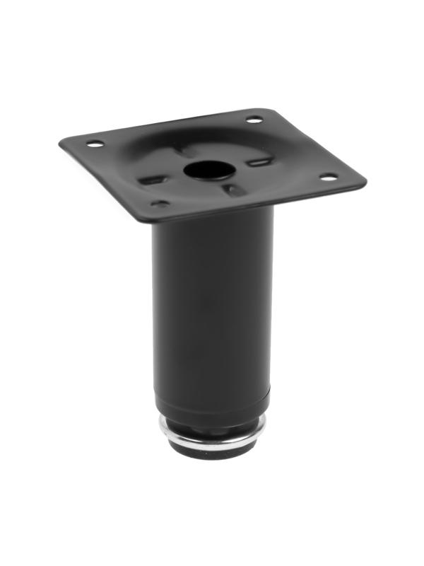 Опора круглая OKR001BL ТУНДРА, d=30 мм, H=80 мм, цвет черный