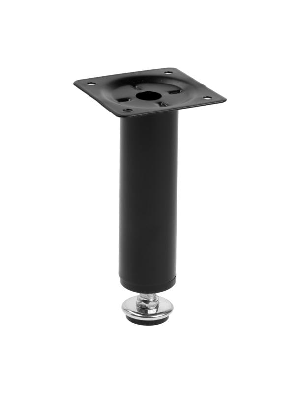 Опора круглая OKR001BL ТУНДРА, d=30 мм, H=120 мм, цвет черный