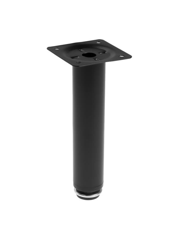 Опора круглая OKR001BL ТУНДРА, d=30 мм, H=150 мм, цвет черный