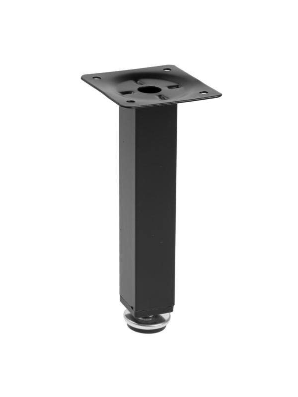 Опора квадратная OKV001BL ТУНДРА, d=25х25 мм, H=150 мм, цвет черный